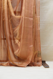 Pink Gold Tissue Tussar Silk Saree - SRPGTTSS430