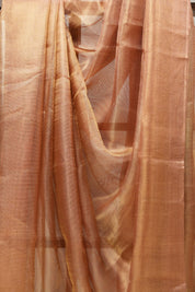 Pink Gold Tissue Tussar Silk Saree - SRPGTTSS430