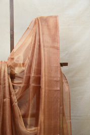 Pink Gold Tissue Tussar Silk Saree - SRPGTTSS430