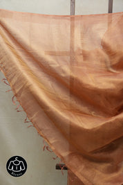 Pink Gold Tissue Tussar Silk Saree - SRPGTTSS430