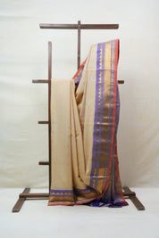 Beige Gadwal Cotton Silk Saree - SRBGCSS109