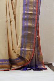 Beige Gadwal Cotton Silk Saree - SRBGCSS109