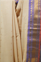 Beige Gadwal Cotton Silk Saree - SRBGCSS109