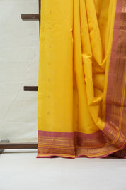 Yellow Gadwal Cotton Silk Saree - SRYGCSS105