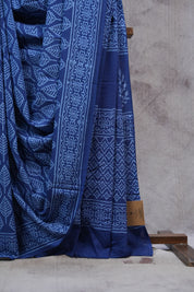 Blue HBP Cotton Saree - SRBCS2386