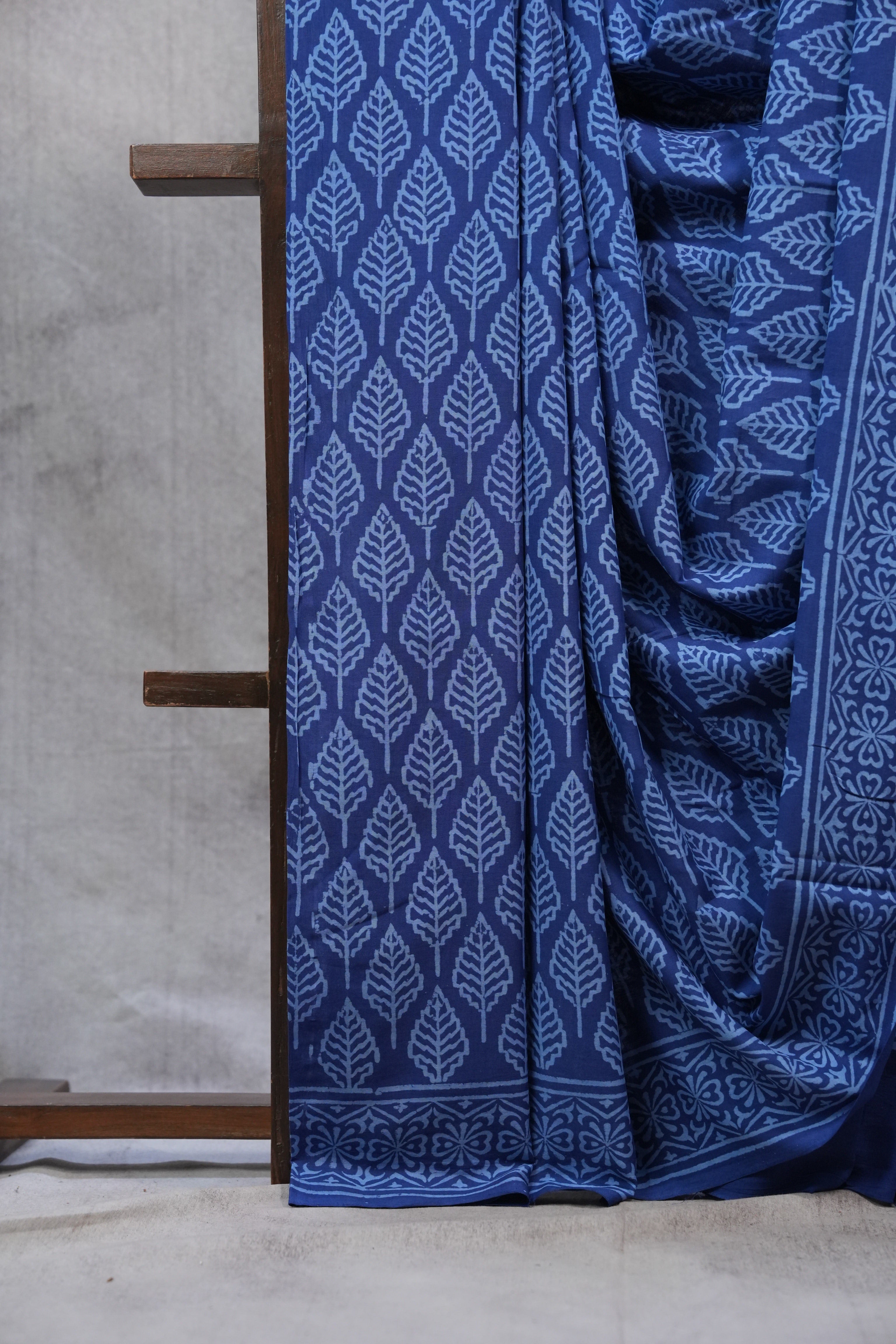 Blue HBP Cotton Saree - SRBCS2386