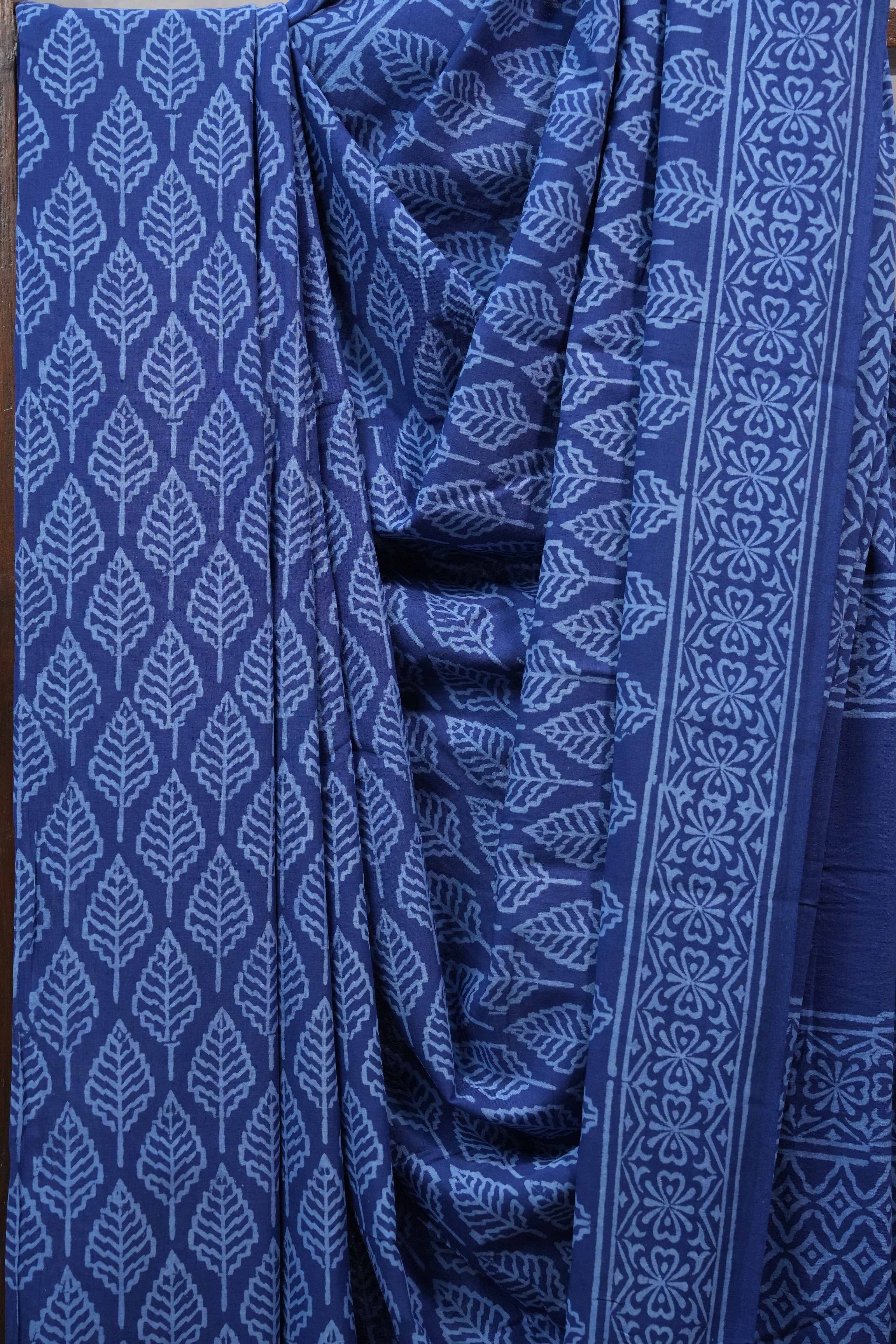 Blue HBP Cotton Saree - SRBCS2386