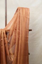 Copper Gold Tissue Tussar Silk Saree - SRCGTTSS422