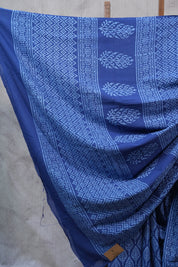 Blue HBP Cotton Saree - SRBCS2386