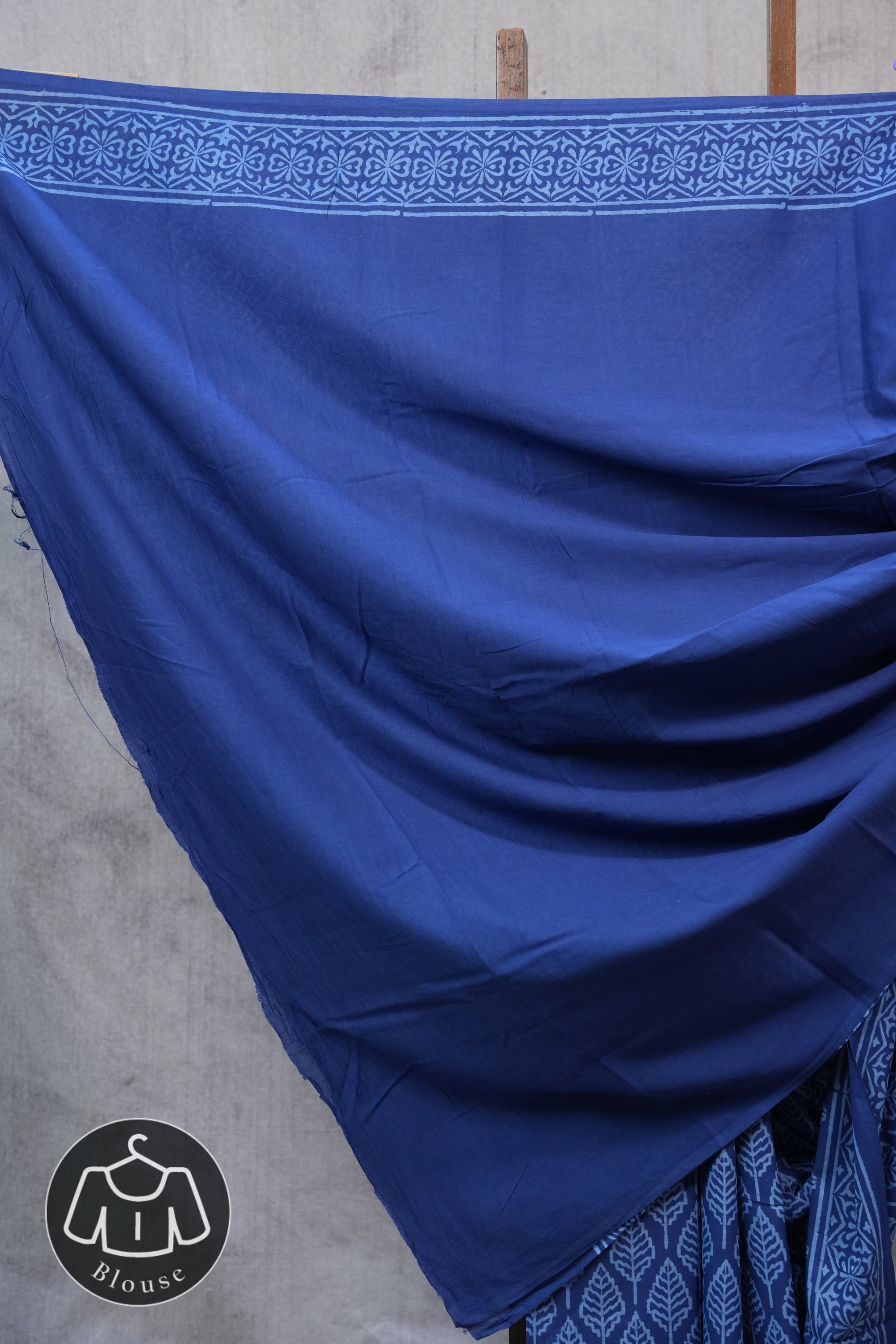Blue HBP Cotton Saree - SRBCS2386