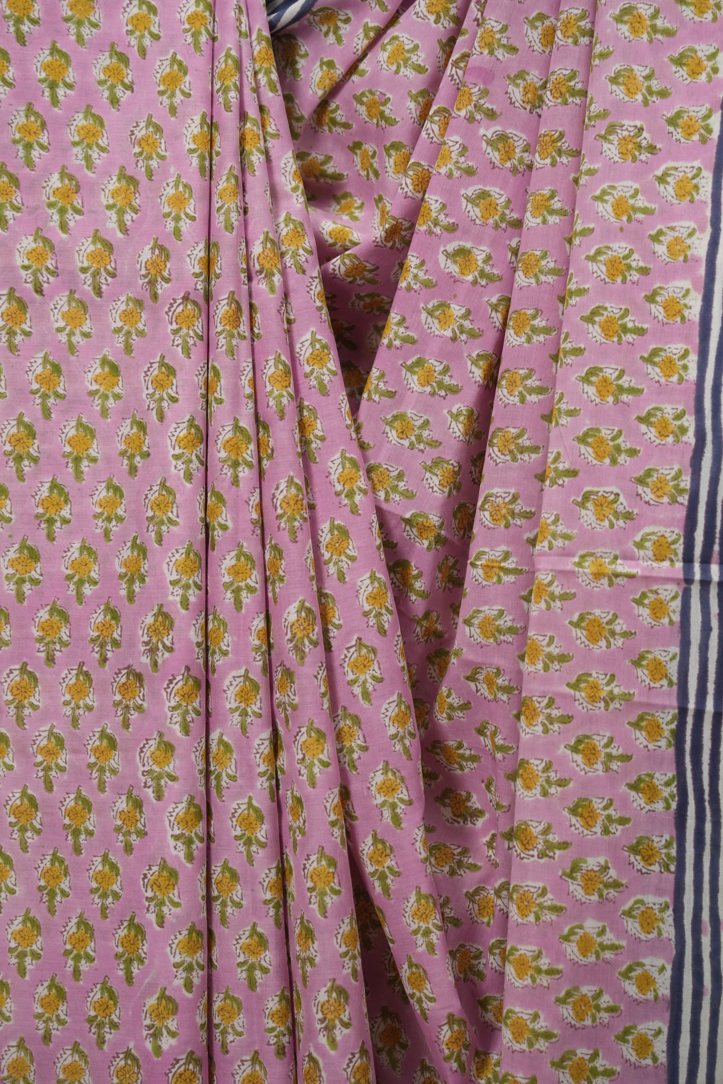 Pink HBP Cotton Saree - SRPCS3760