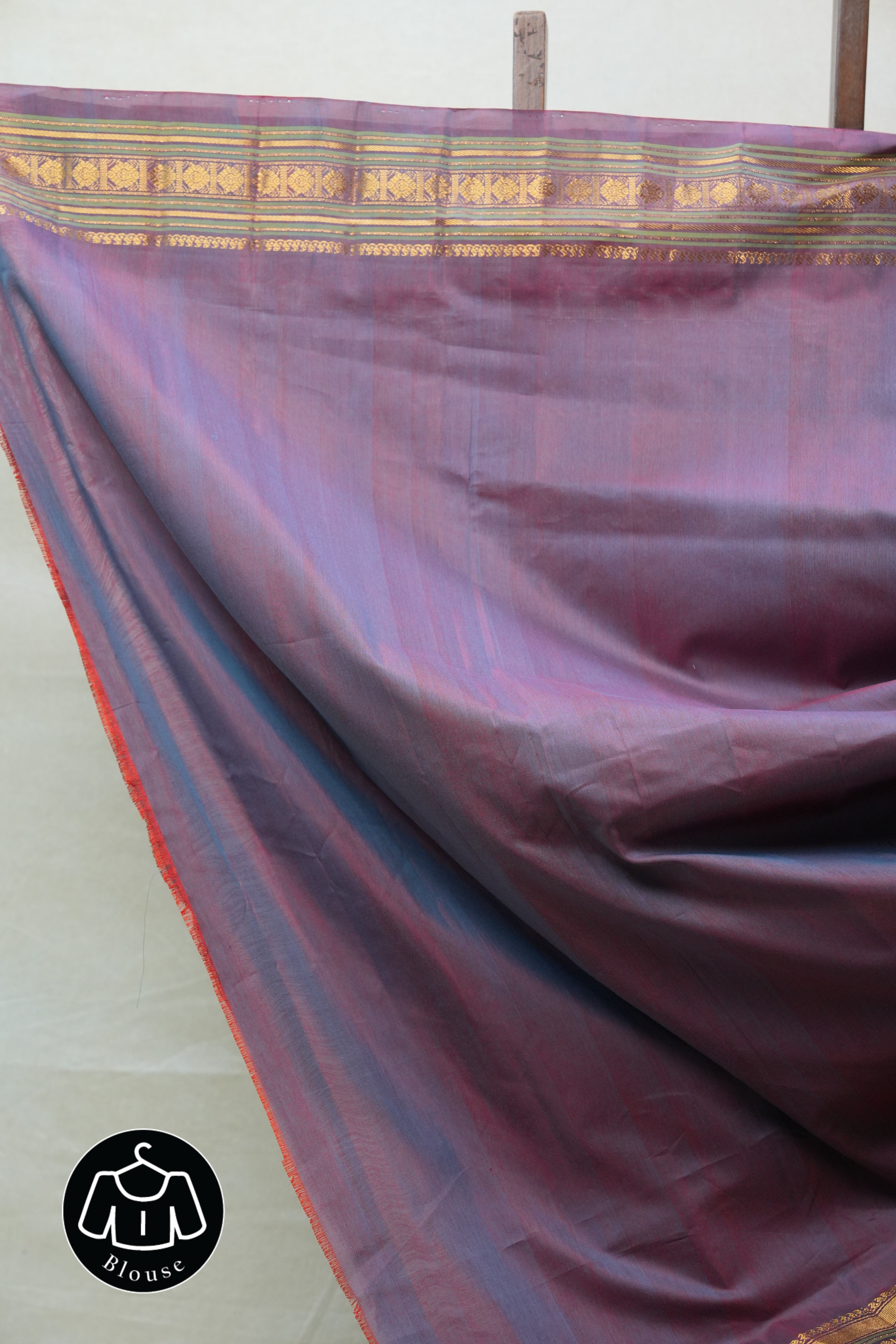 Blue Gadwal Cotton Silk Saree - SRBGCSS104