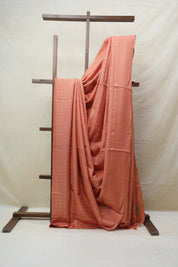 Peach Tussar Silk Saree - SRPTSS1510