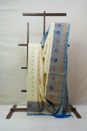 Cream Gadwal Silk Saree - SRCGSS495