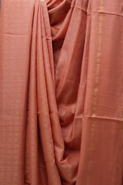 Peach Tussar Silk Saree - SRPTSS1510
