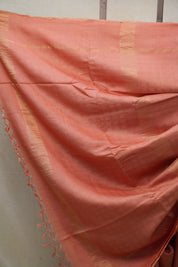 Peach Tussar Silk Saree - SRPTSS1510