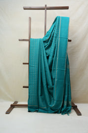 Dark Turquoise Tussar Silk Saree - SRDTTSS1516