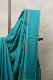 Dark Turquoise Tussar Silk Saree - SRDTTSS1516