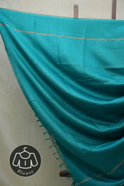 Dark Turquoise Tussar Silk Saree - SRDTTSS1516