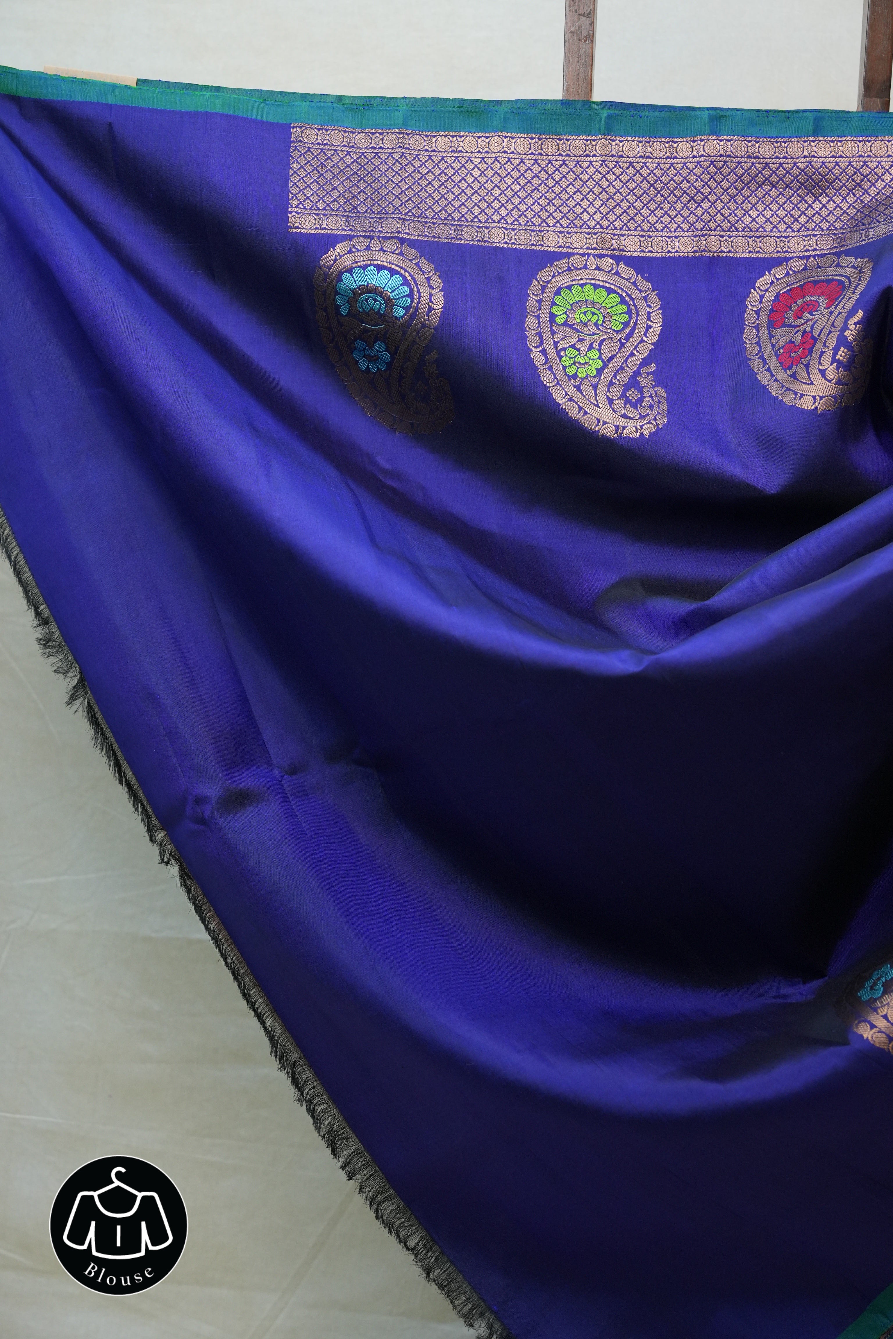 Blue Gadwal Silk Saree - SRBGSS498