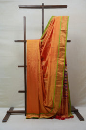 Orange Silk Paithani Saree - SROSPS668