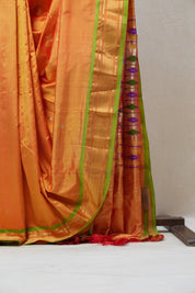 Orange Silk Paithani Saree - SROSPS668