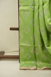 Green Bengal Cotton Silk Jamdani Saree - SRBCSJS01