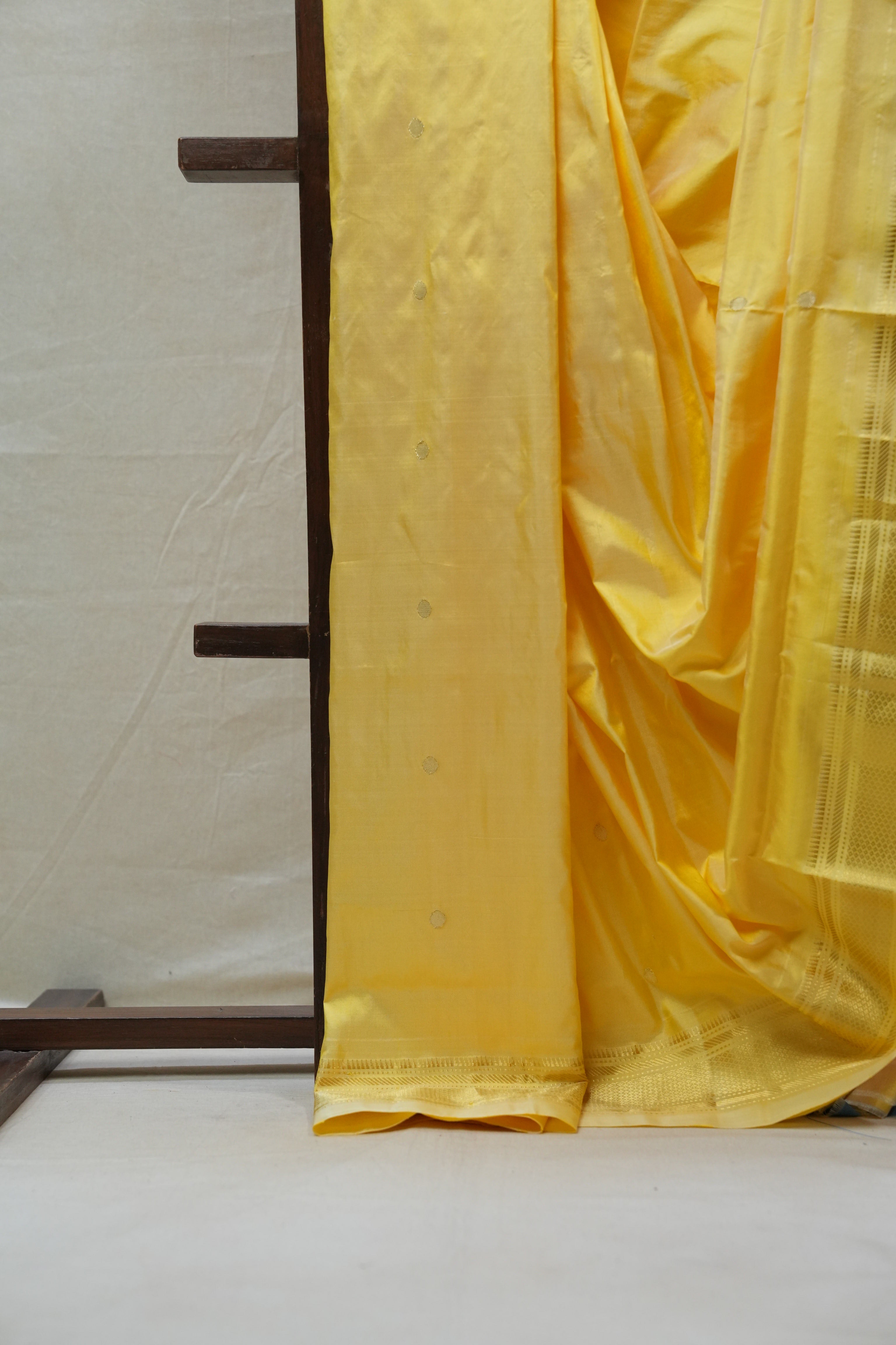 Yellow Silk Paithani Saree - SRYSPS62- PI