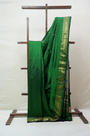 Dark Green Silk Paithani Saree - SRDGSPS669