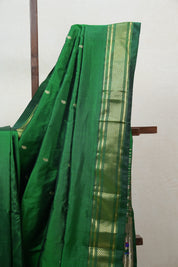Dark Green Silk Paithani Saree - SRDGSPS669
