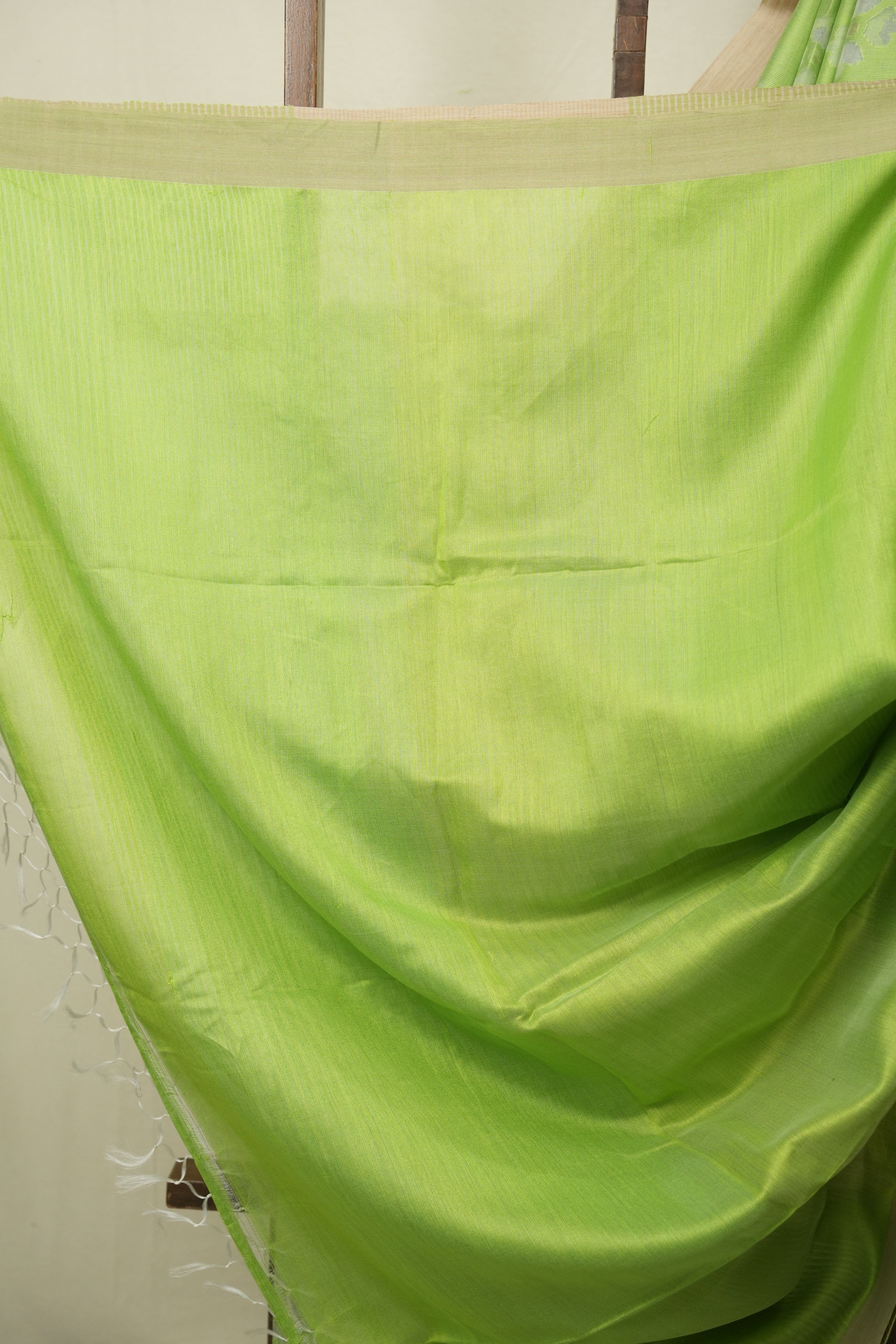 Green Bengal Cotton Silk Jamdani Saree - SRBCSJS01