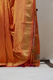Orange Silk Paithani Saree - SROSPS671