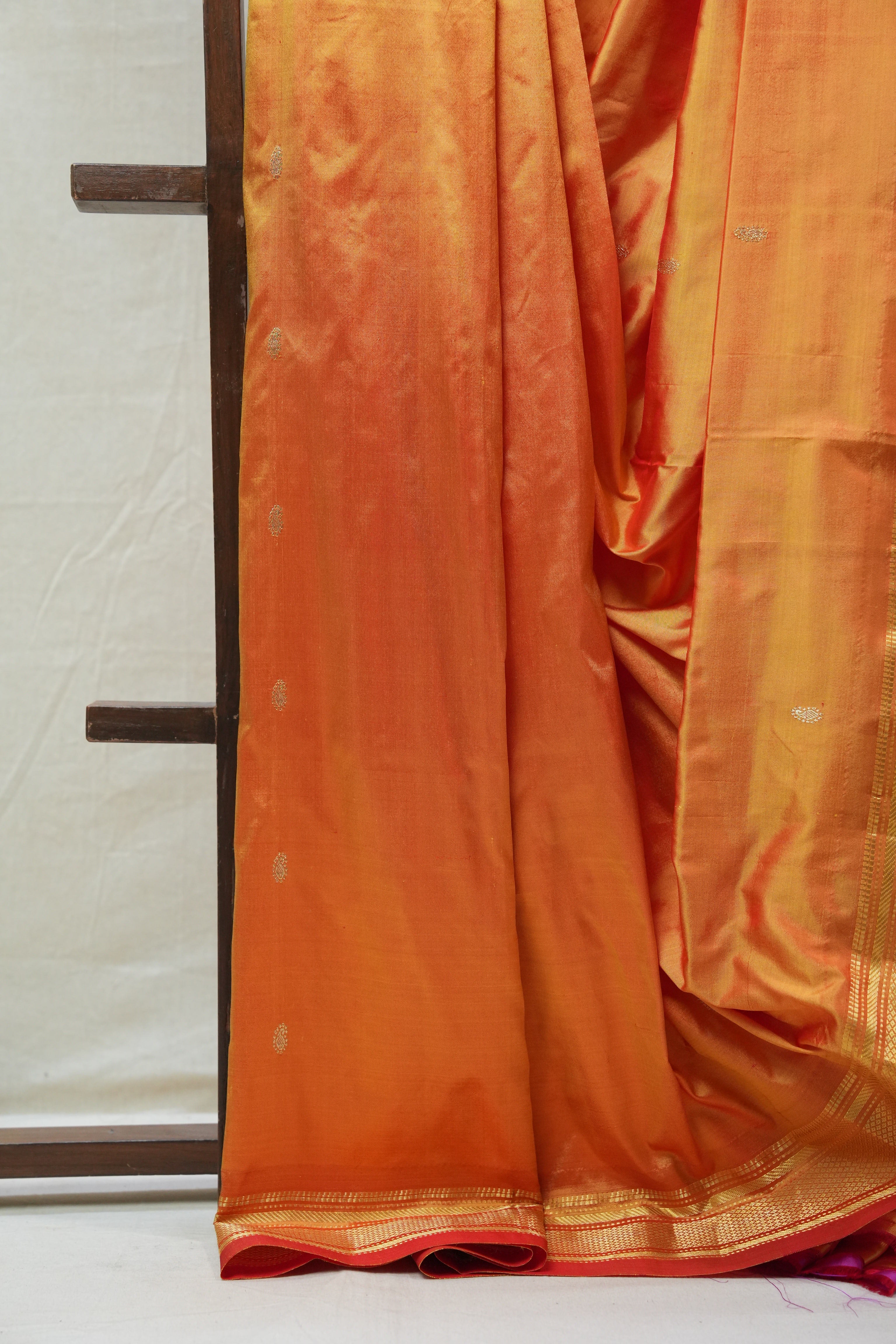 Orange Silk Paithani Saree - SROSPS671