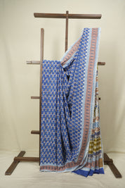 Blue HBP Cotton Saree - SRBCS3750