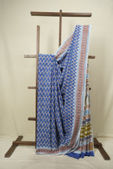 Blue HBP Cotton Saree - SRBCS3750