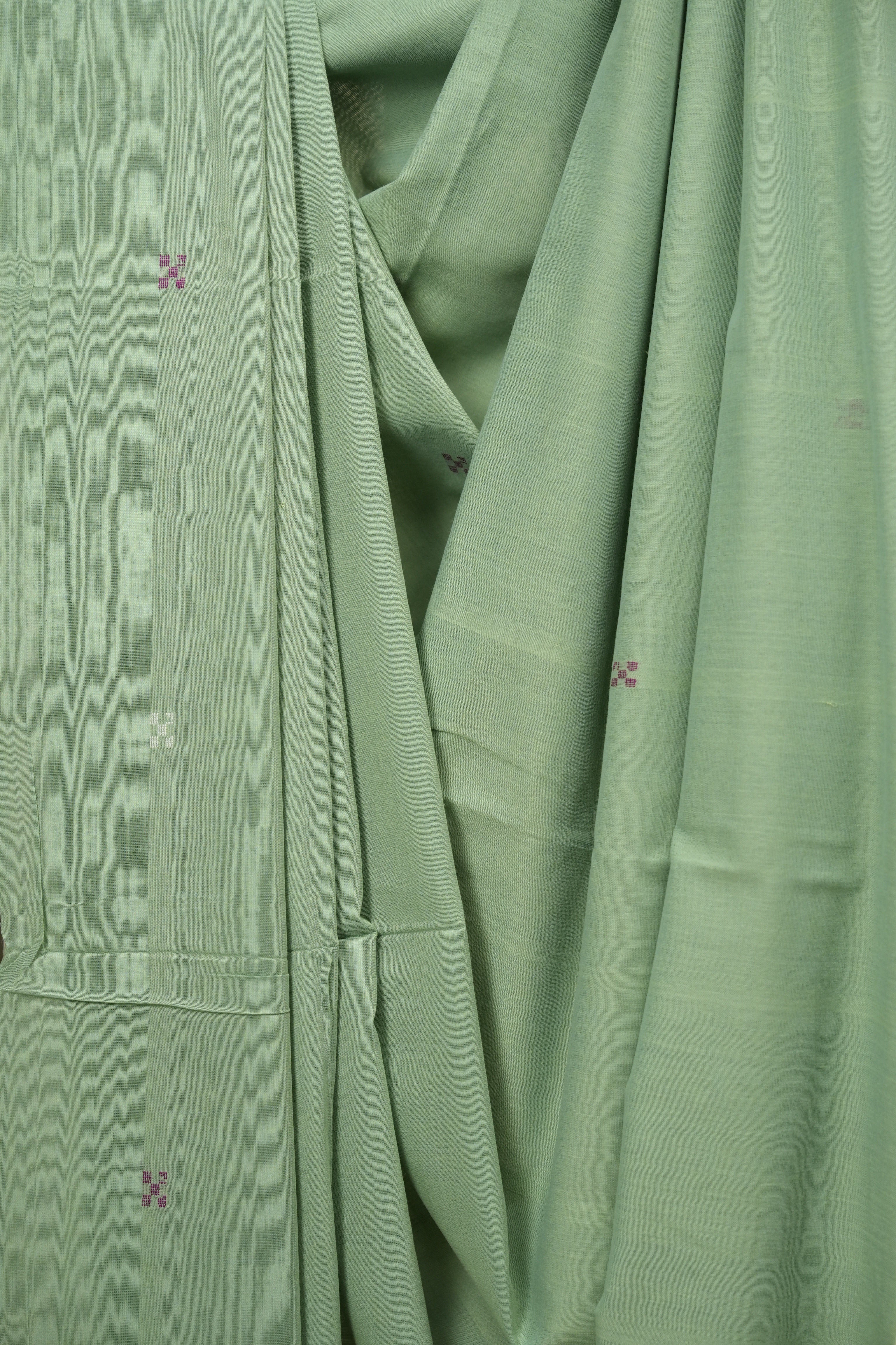 Pista Green Bengal Cotton Saree - SRPGBCS182