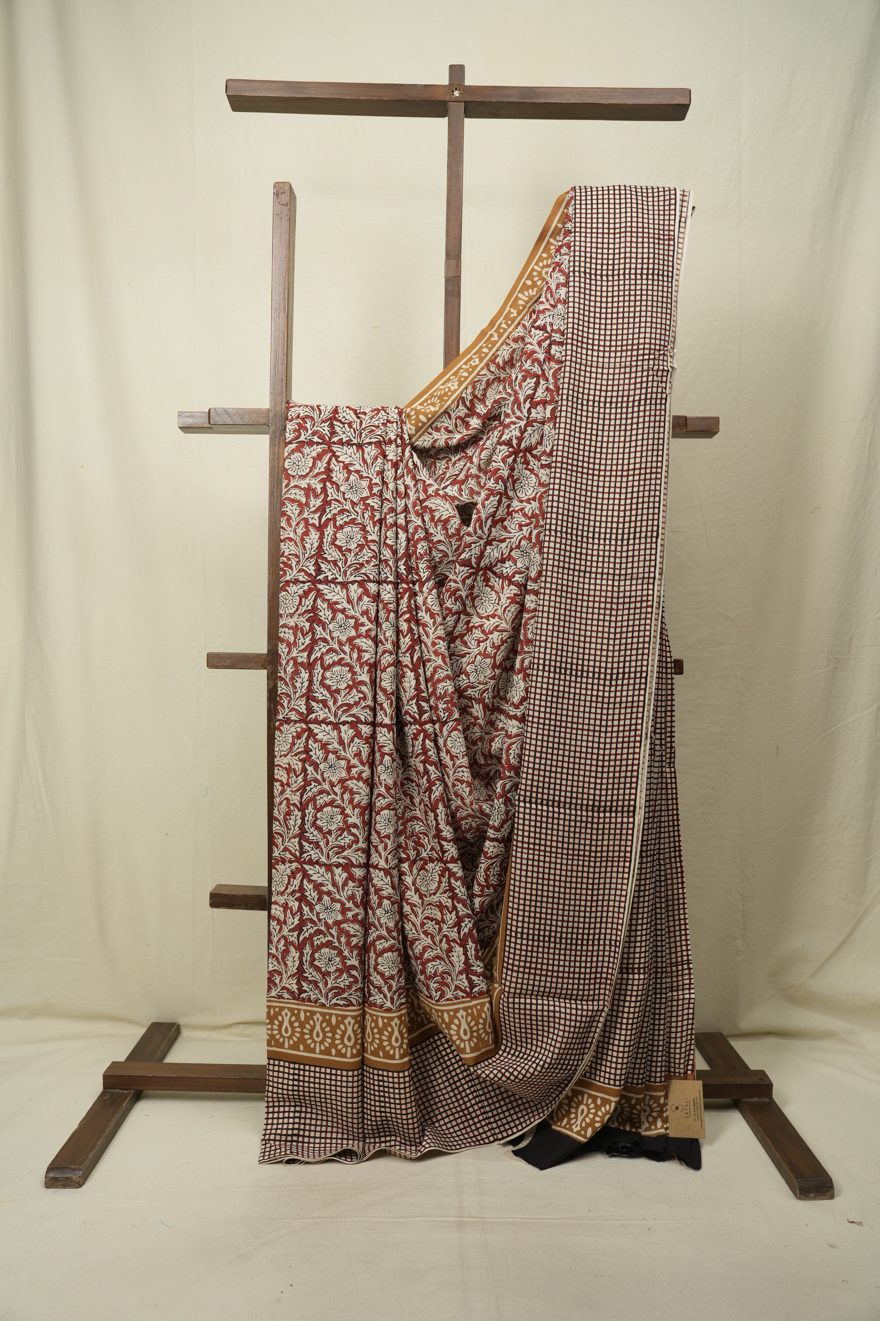 Maroon HBP Cotton Saree - SRMCS3585