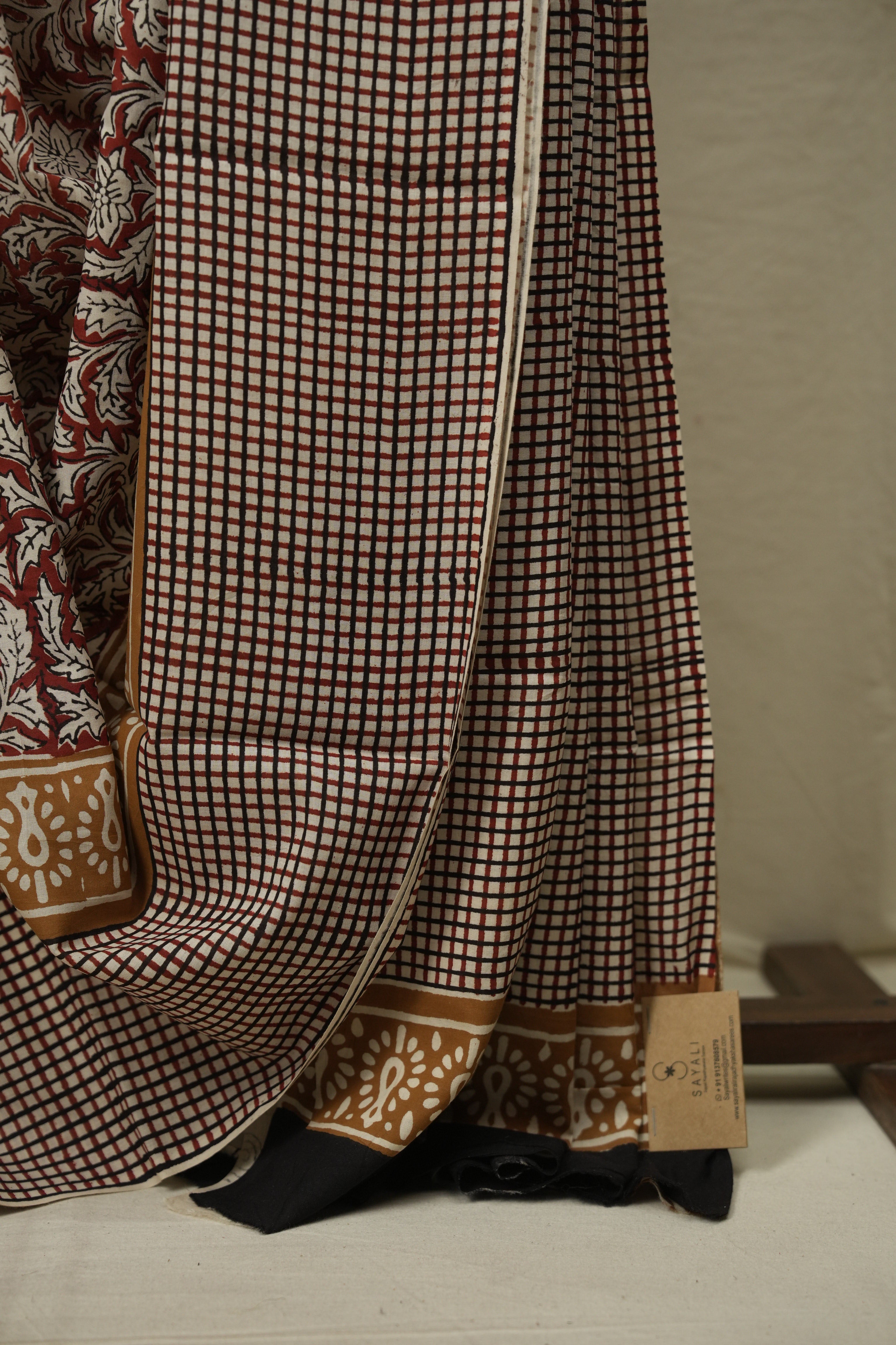 Maroon HBP Cotton Saree - SRMCS3585