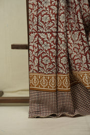 Maroon HBP Cotton Saree - SRMCS3585