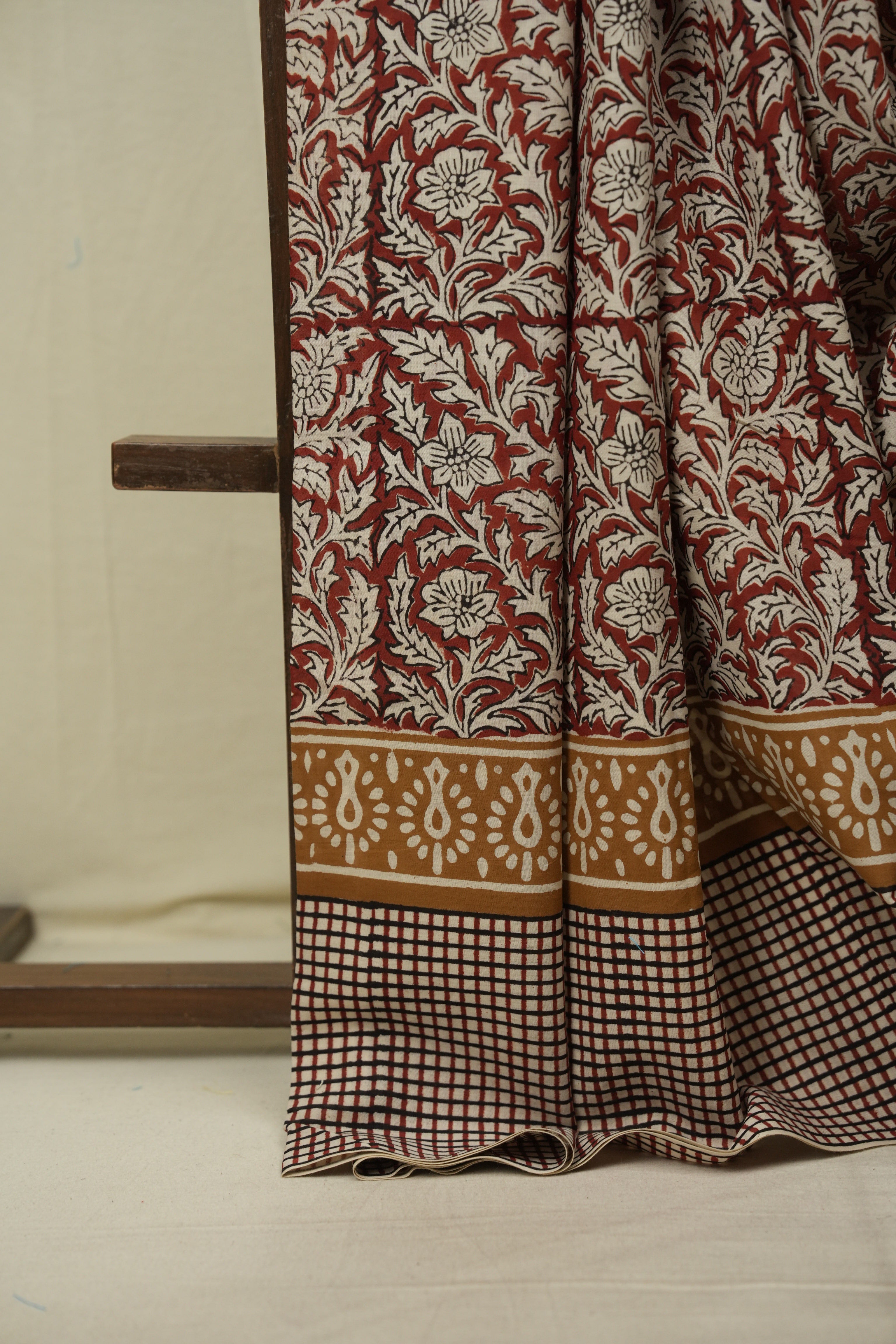 Maroon HBP Cotton Saree - SRMCS3585