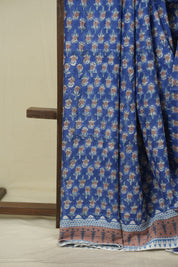 Blue HBP Cotton Saree - SRBCS3750