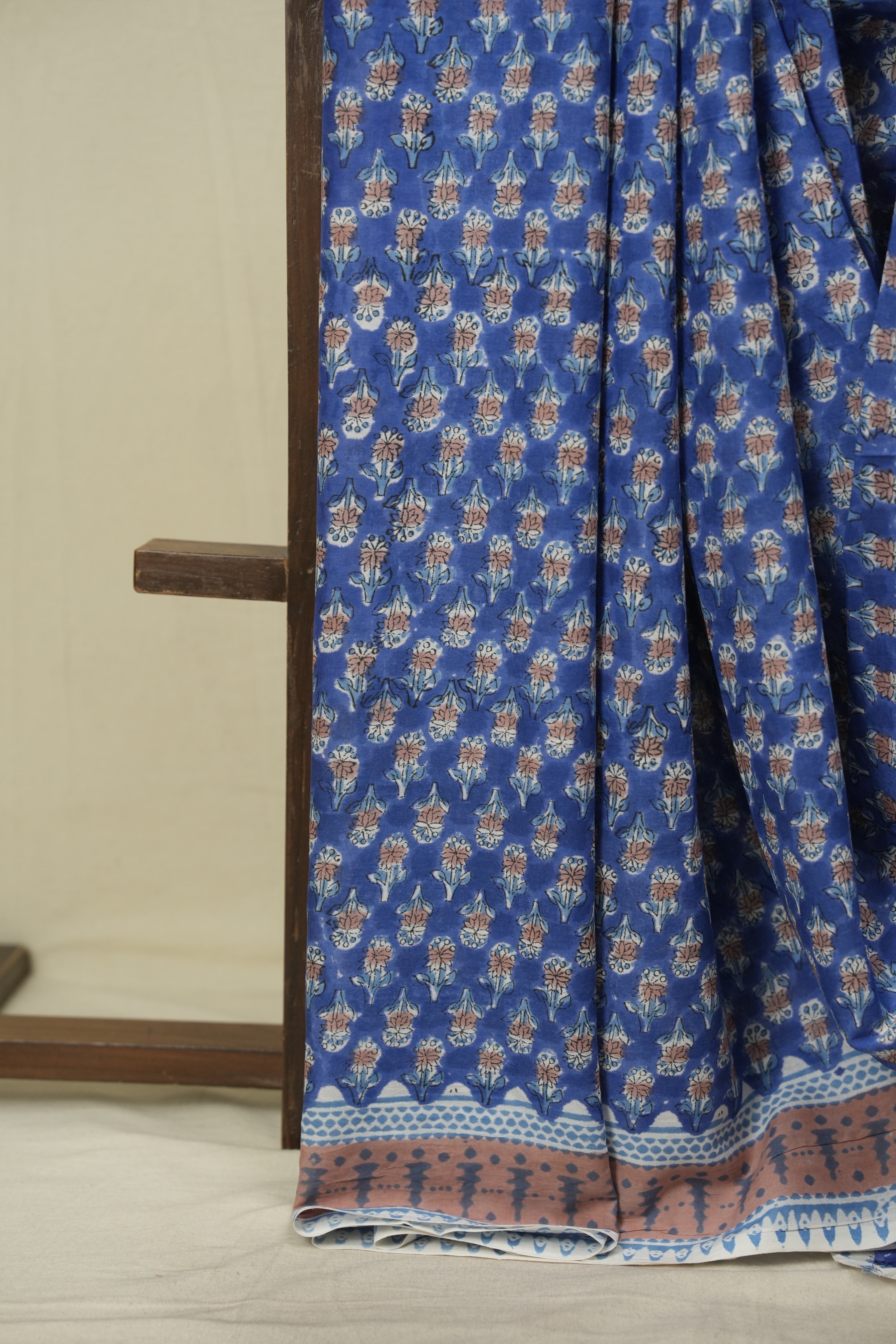 Blue HBP Cotton Saree - SRBCS3750
