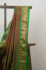 Two Tone Green Silk Paithani Saree - SRTTGSPS678