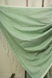 Pista Green Bengal Cotton Saree - SRPGBCS182