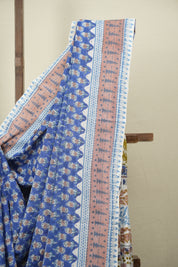 Blue HBP Cotton Saree - SRBCS3750