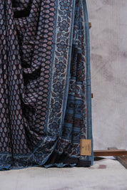 Black HBP Cotton Saree - SRBCS2426