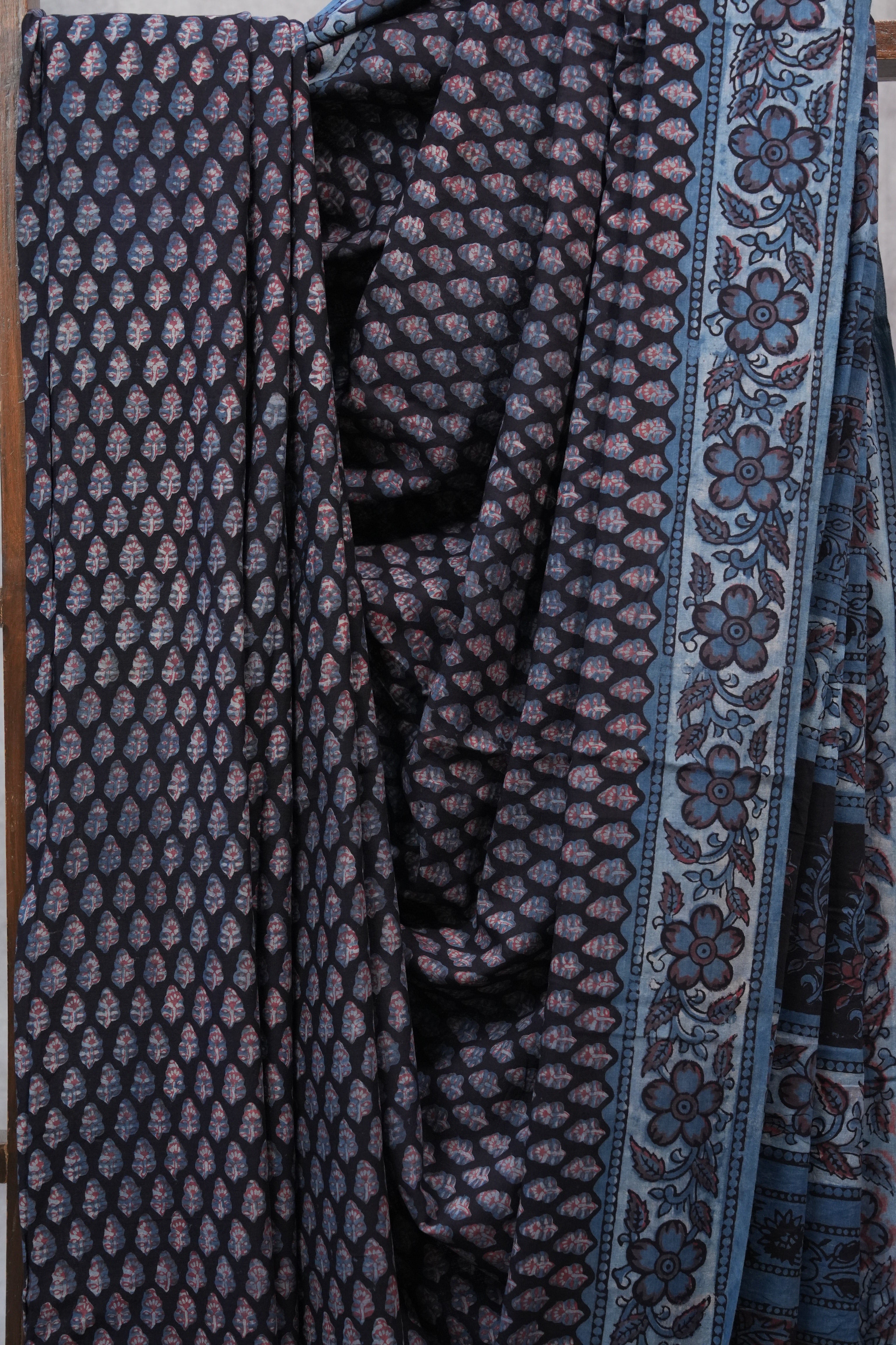 Black HBP Cotton Saree - SRBCS2426