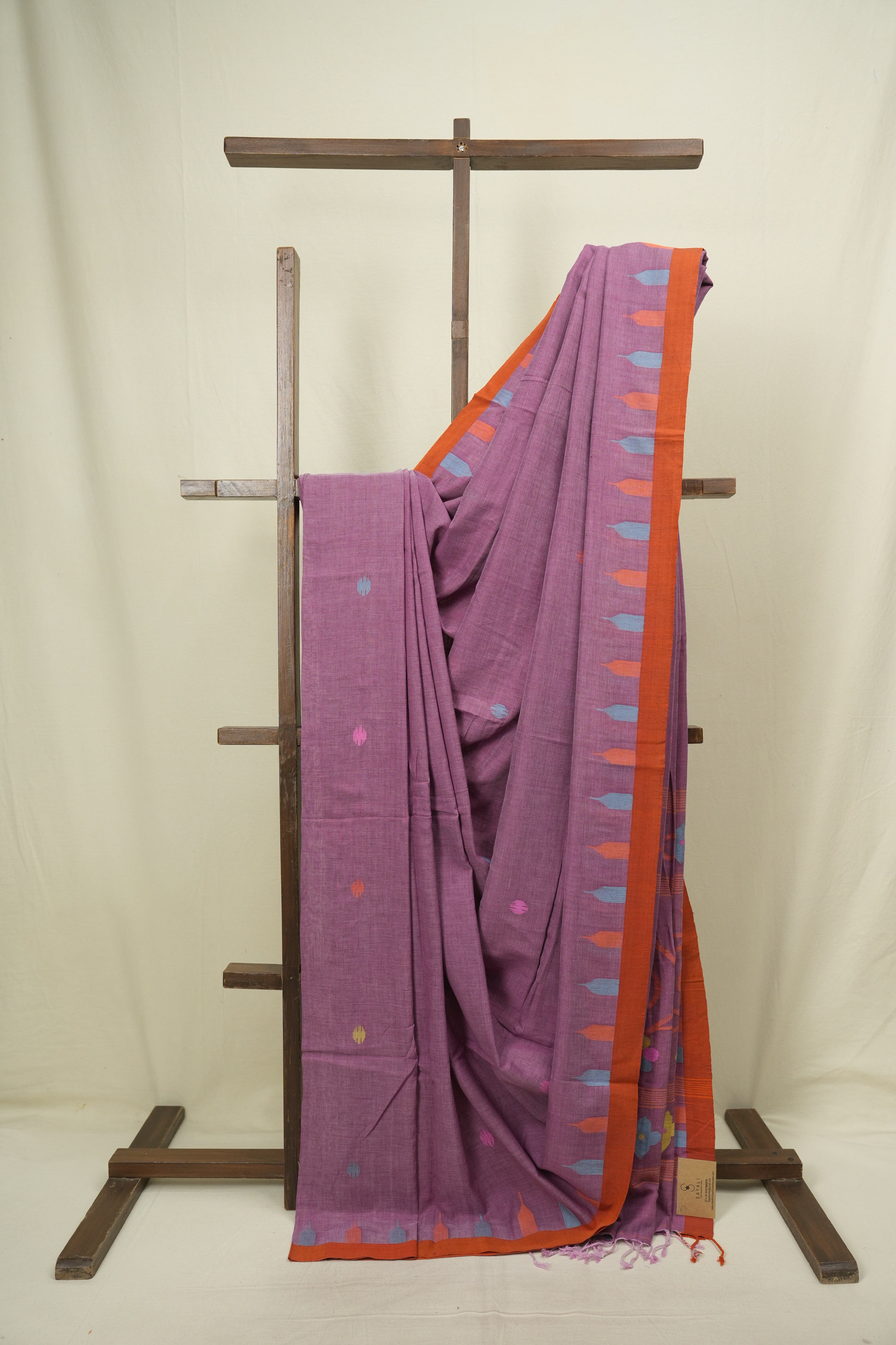 Dual Tone Purple Bengal Mul Cotton Saree - SRDTPBMCS074
