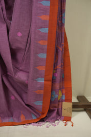 Dual Tone Purple Bengal Mul Cotton Saree - SRDTPBMCS074