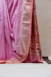 Pink Silk Paithani Saree - SRPSPS684